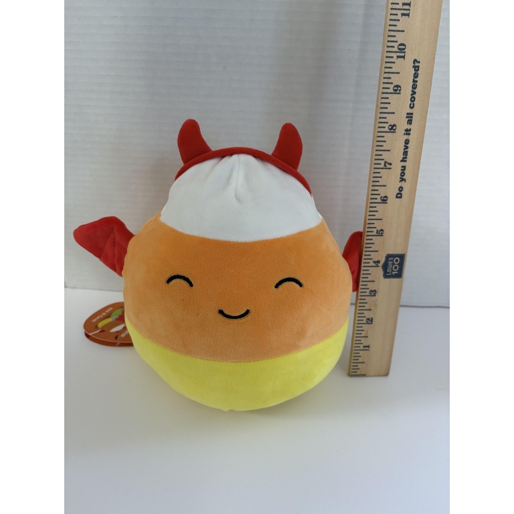 Squishmallows FlipAMallows Keir Carah Halloween‎ Candy Corn Devil Strawberry 8" - Picture 7 of 7